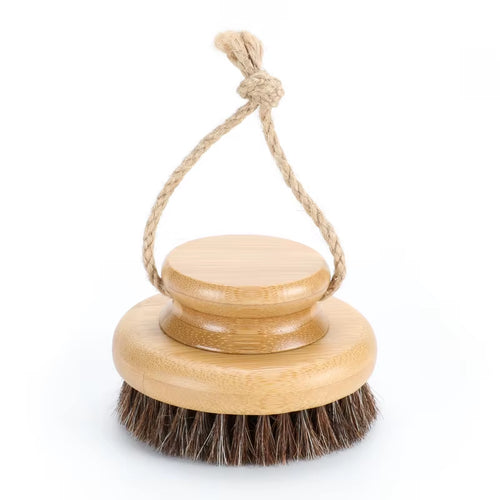 Ease On Body Brush - Natural Horse Hair 