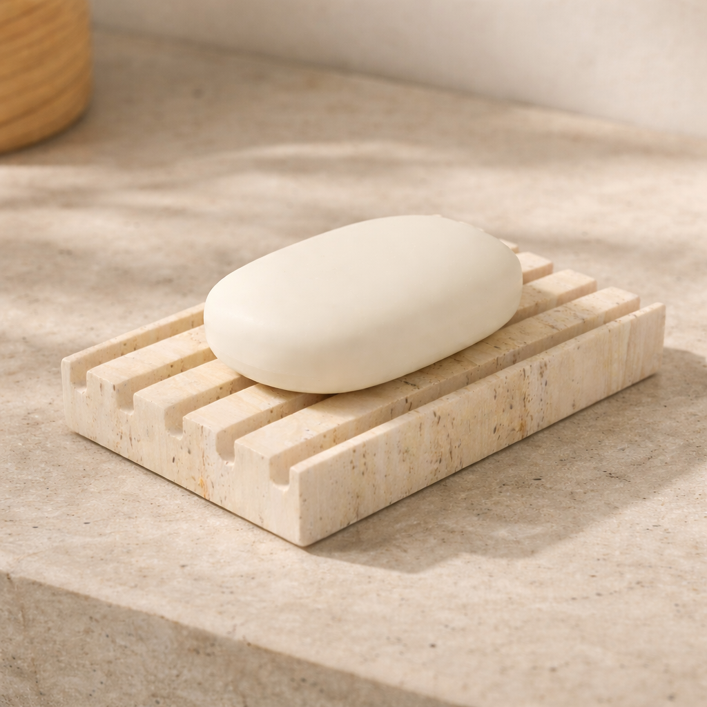 Ease On Travertine Soap Dish